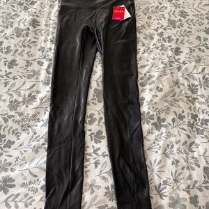 SPANX Black Faux Leather Leggings